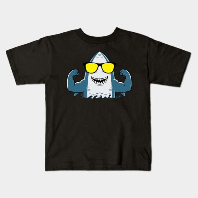 shark flex Kids T-Shirt by janvimar